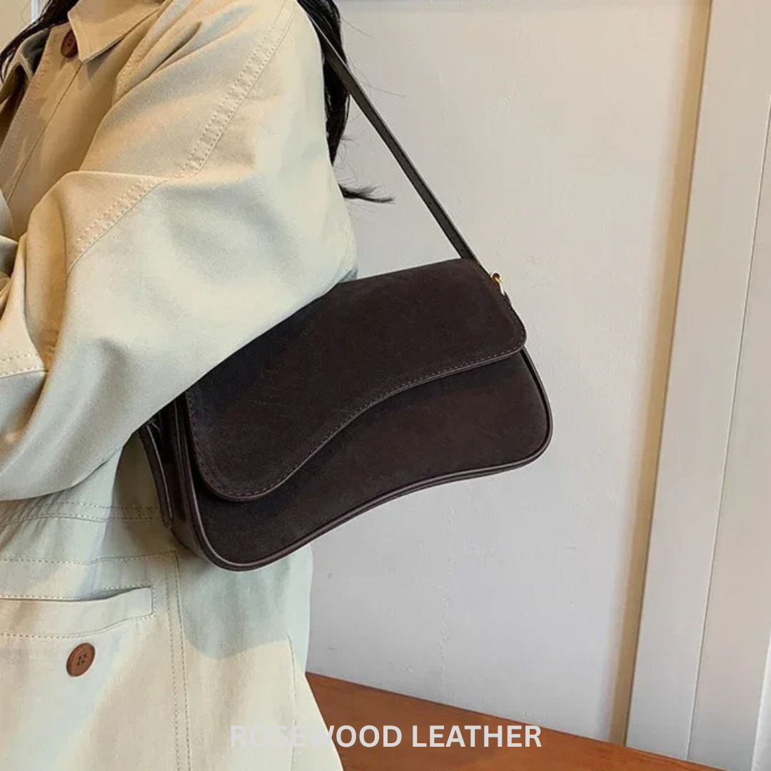 Maria Suede Shoulder Bag.