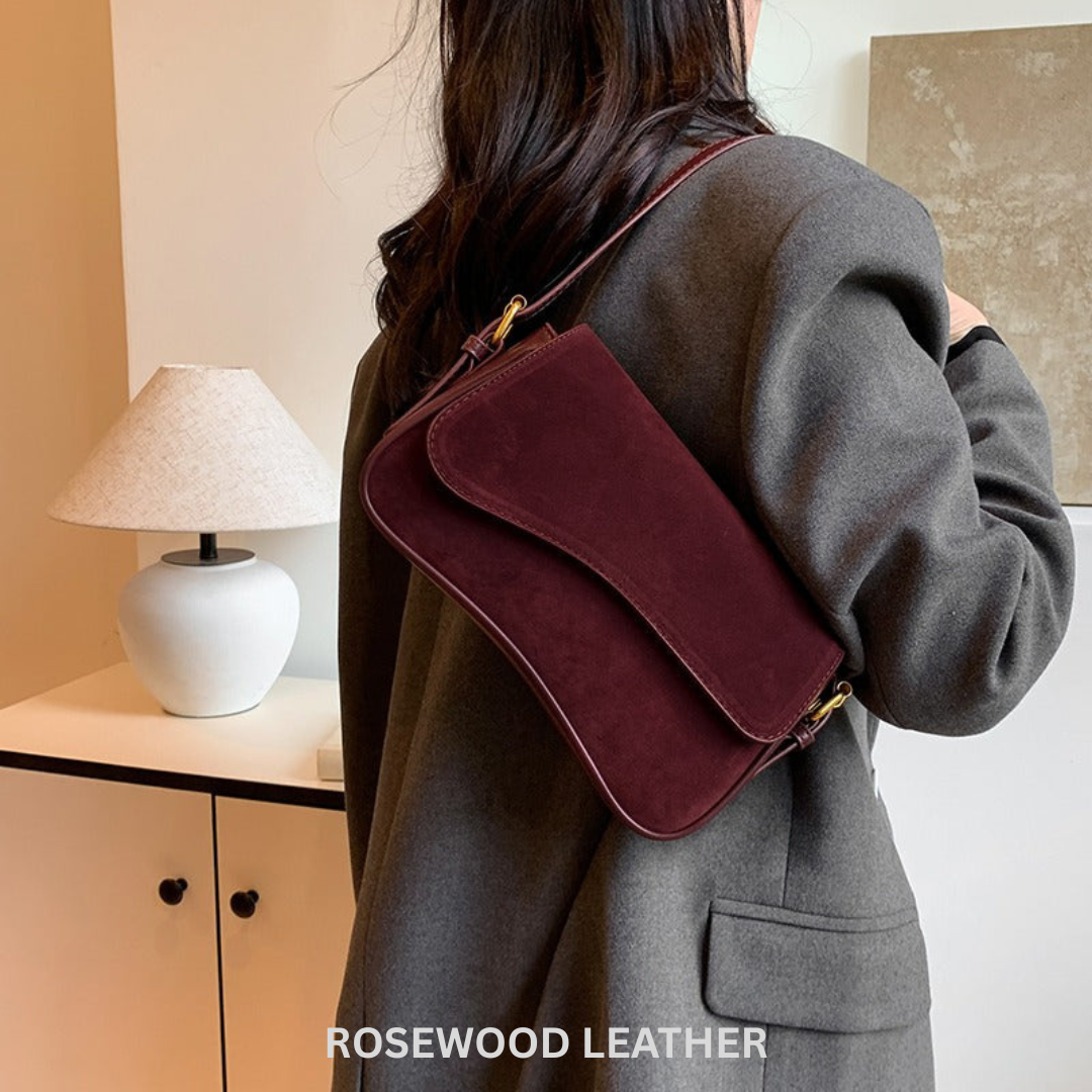 Maria Suede Shoulder Bag.