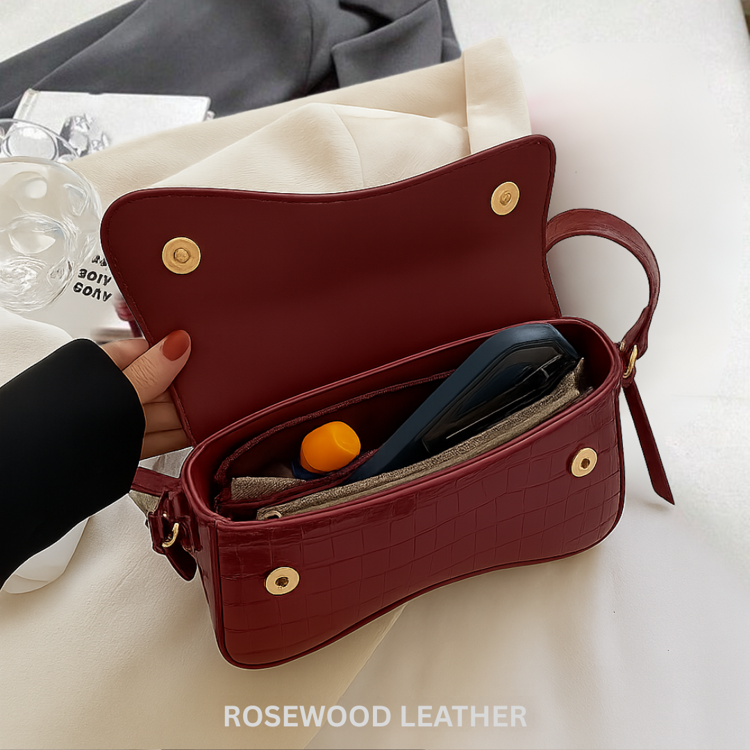 Maria Croc Shoulder Bag.