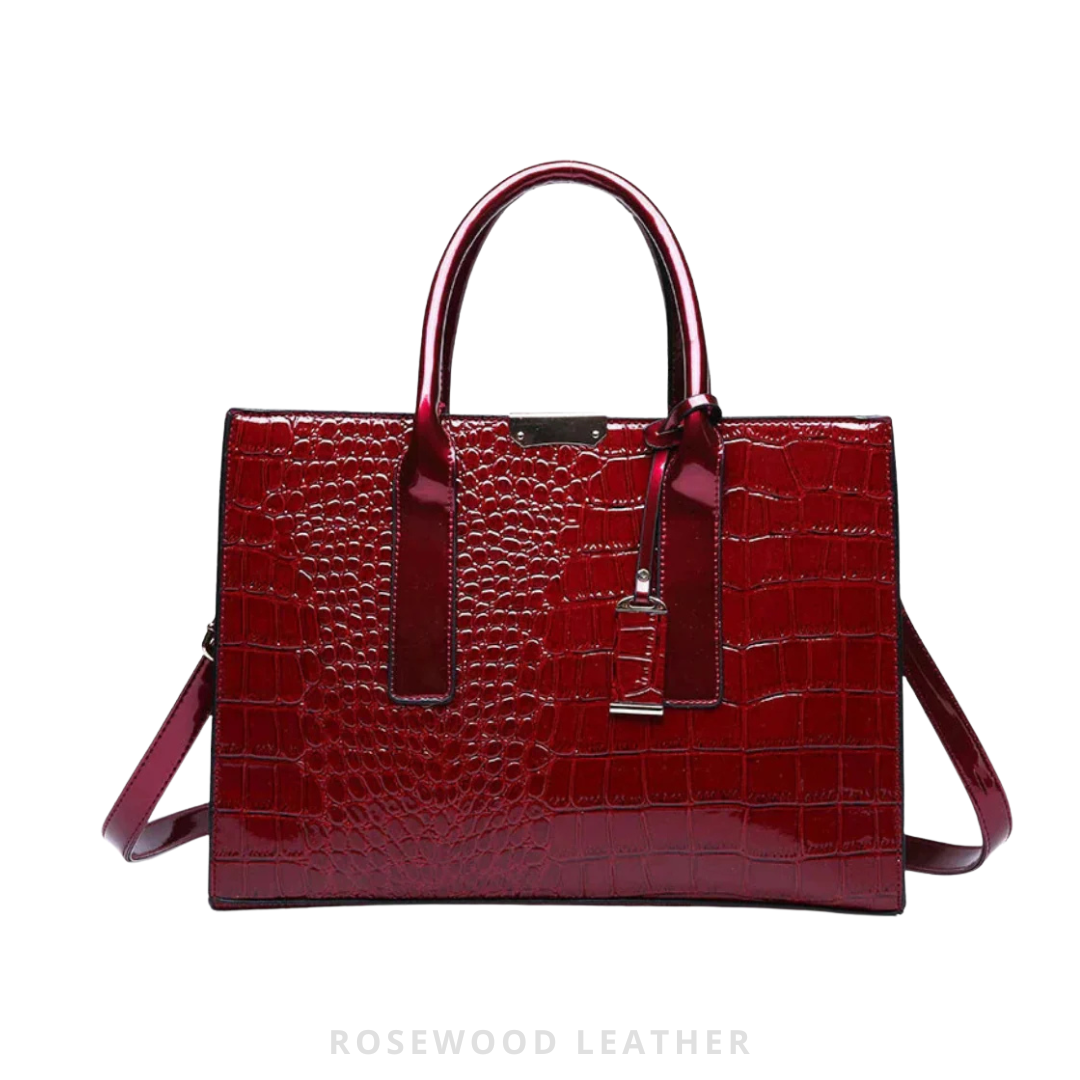 Paris Croc Print Carryall.