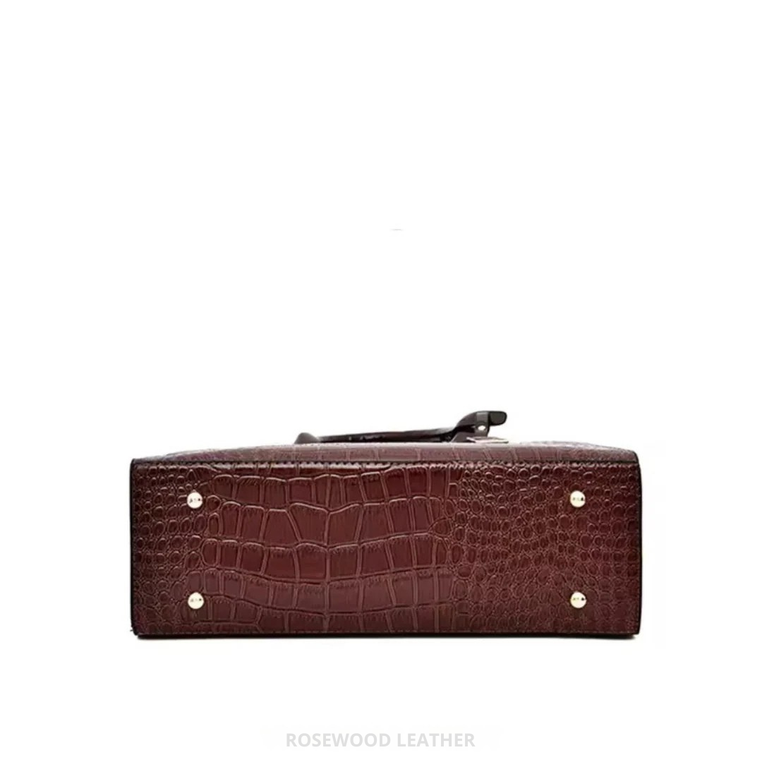Paris Croc Print Carryall.