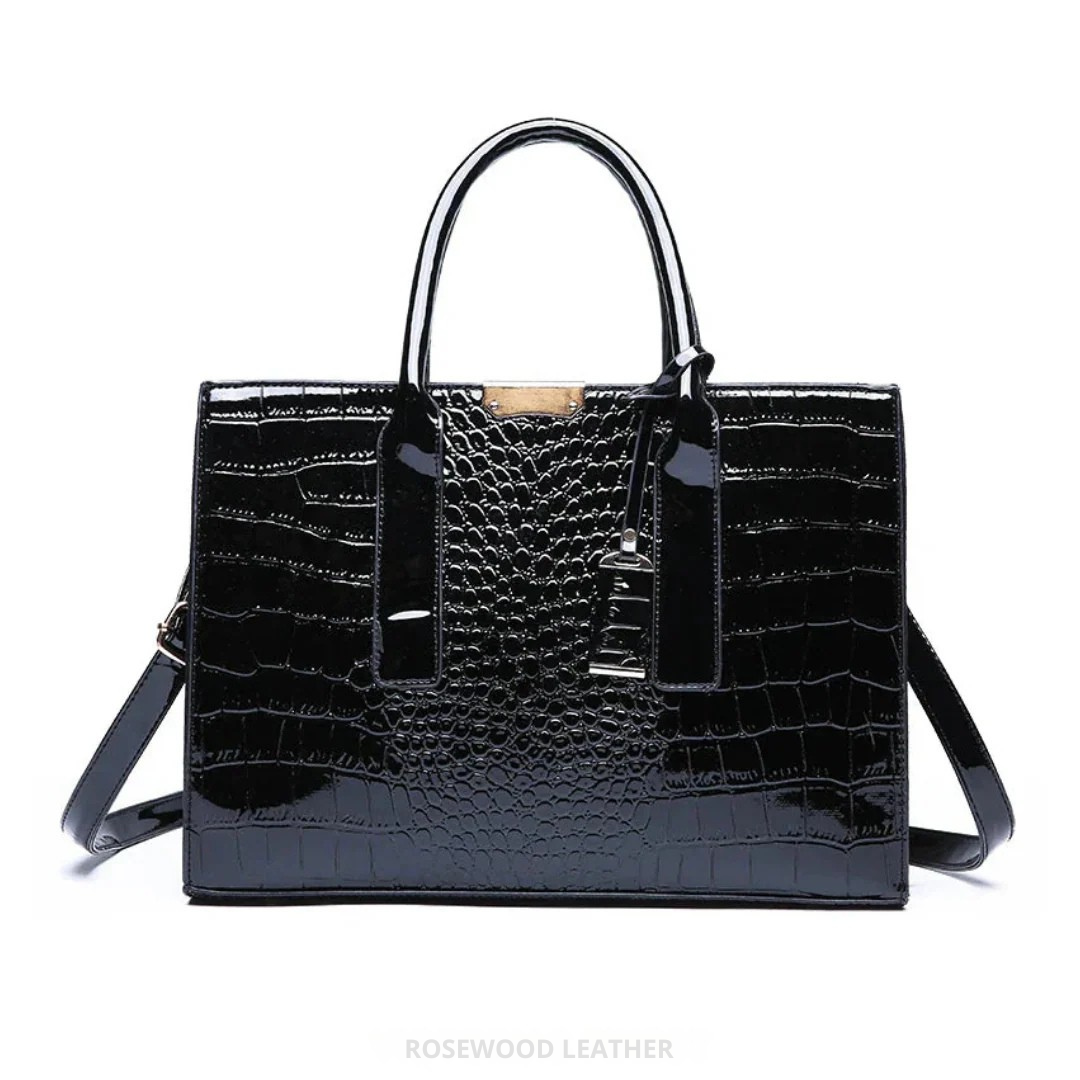 Paris Croc Print Carryall.