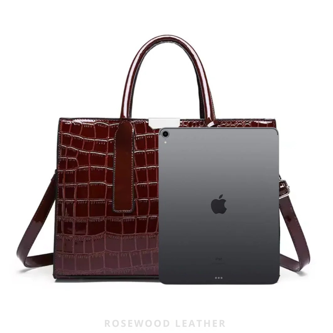 Paris Croc Print Carryall.